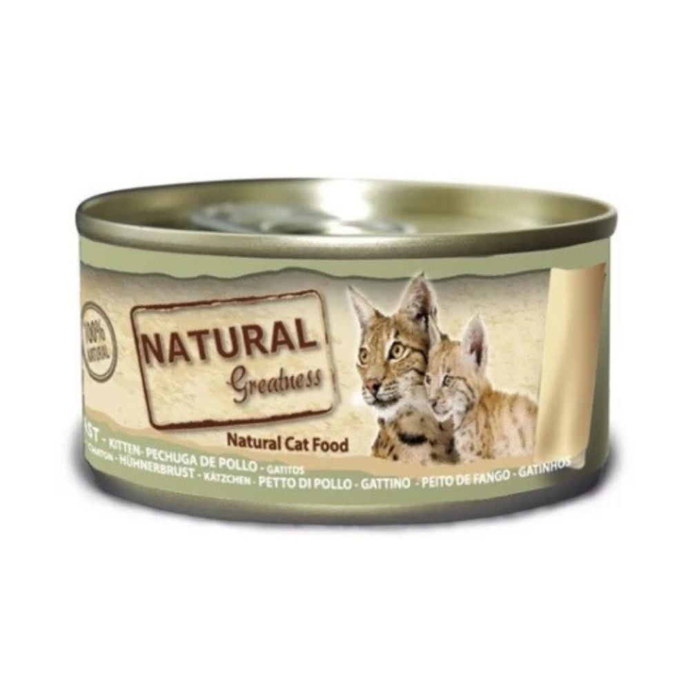 Natural Greatness Lata Pechuga de Pollo para Gatitos y Senior Comida húmeda para gatos Patitas&co