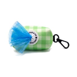 Porta Bolsas Caca Patitas Vichy Accesorios de Paseo para Perro Patitas&co