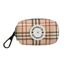 Porta Bolsas Caca Patitas Cuadros Accesorios de Paseo para Perro Patitas&co
