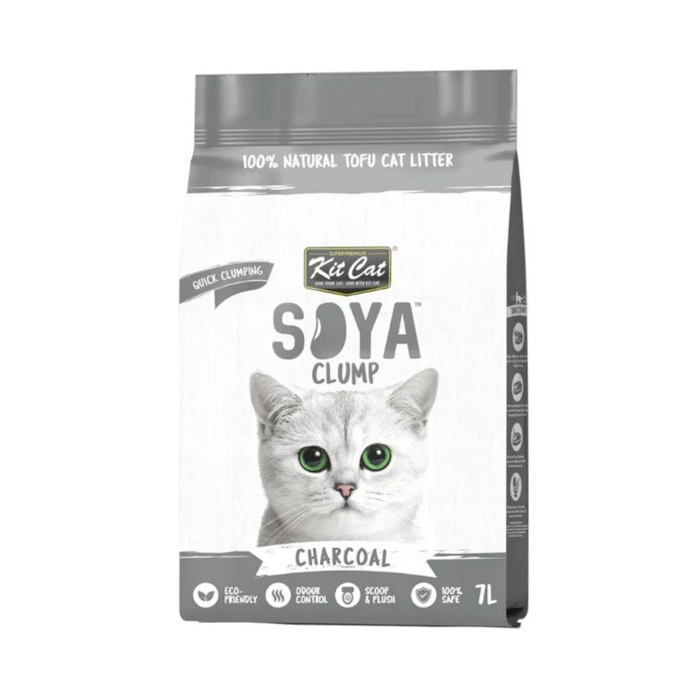 Kit Cat Arena BIO Soya Clump Charcoal Gatos Arena para gatos Patitas&co
