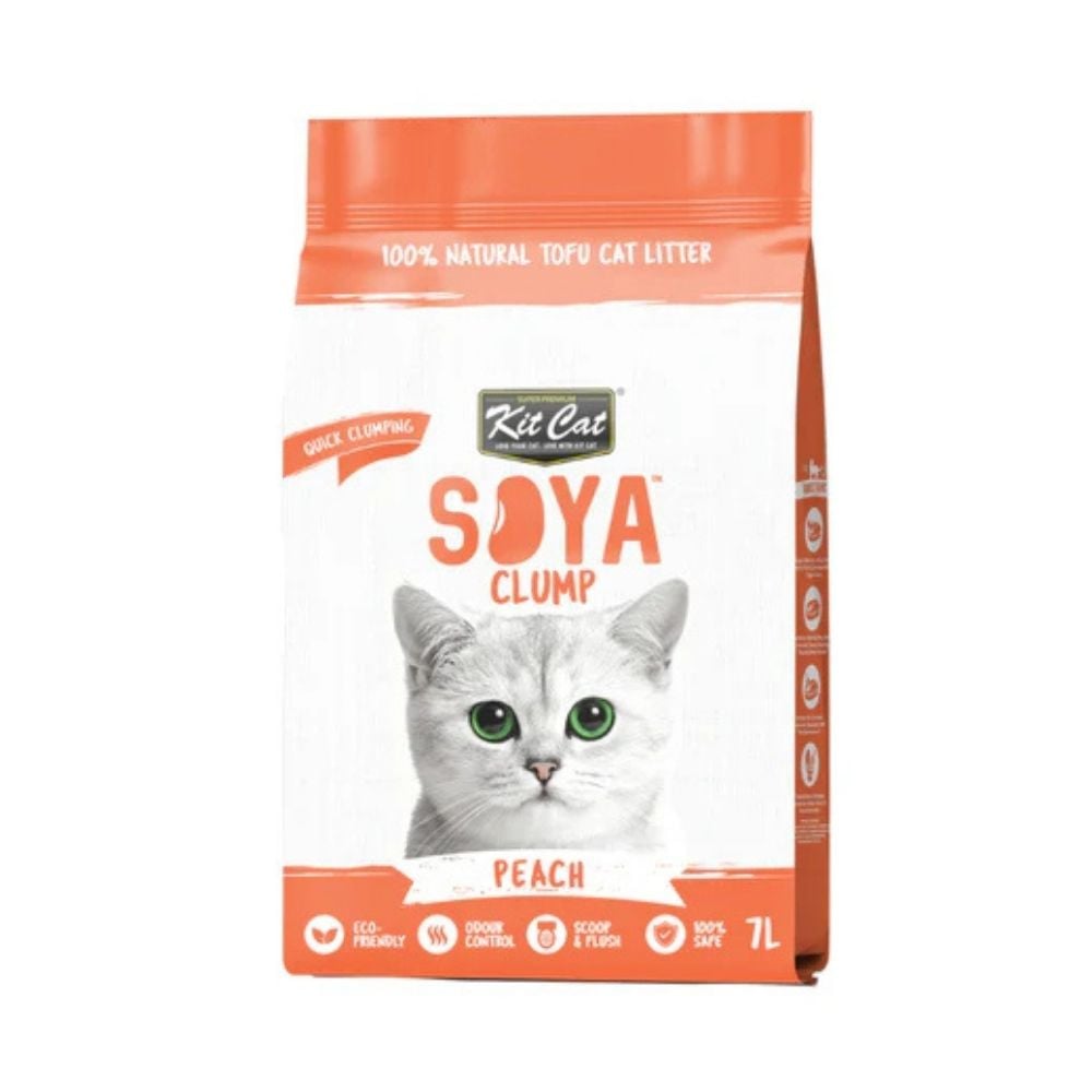 Kit Cat Arena BIO Soya Clump Peach Gatos