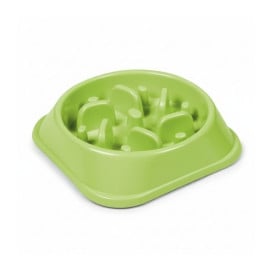 Comedero Anti Estres Redondo Verde Perro