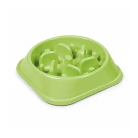 Comedero Anti Estres Redondo Verde Perro