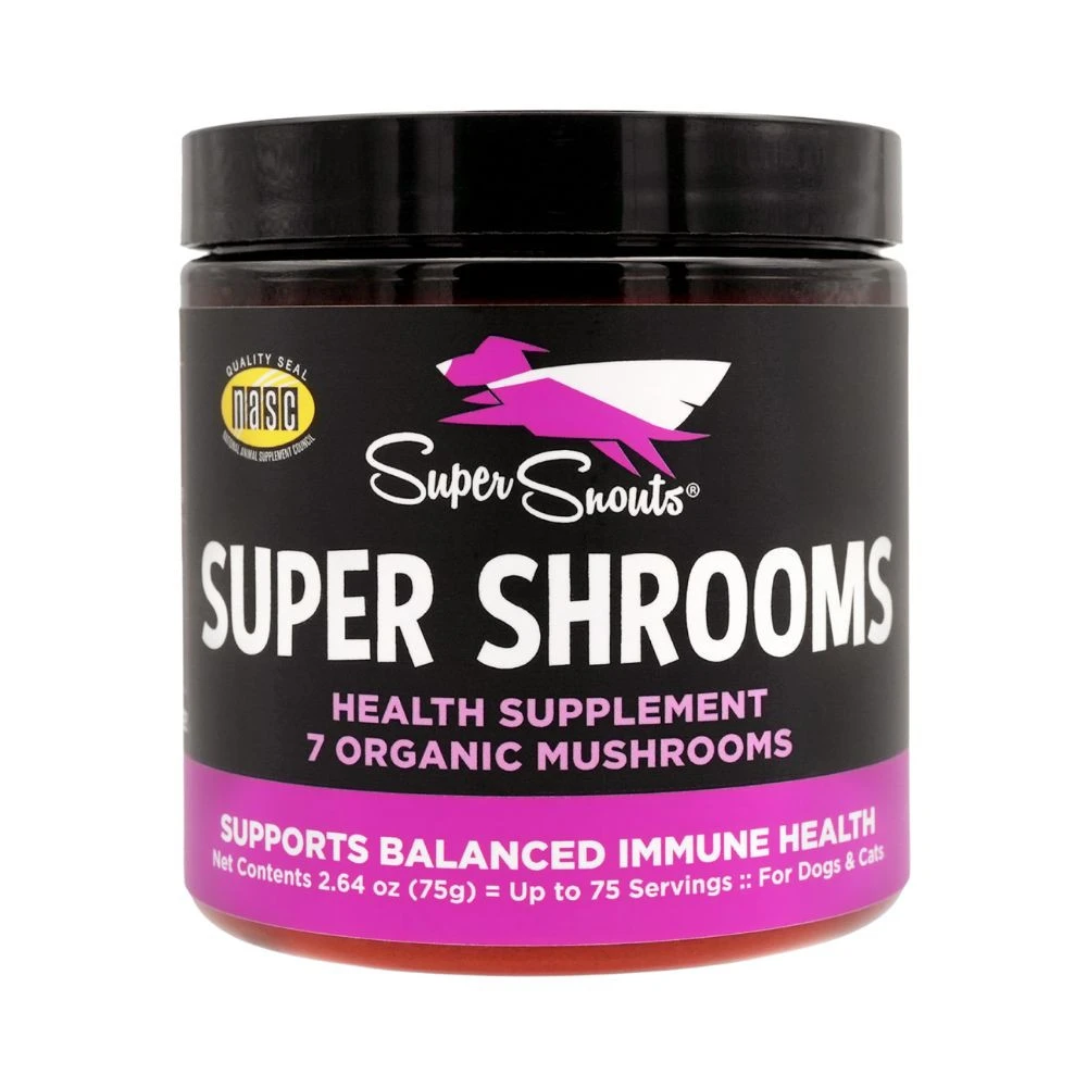 Suplemento Super Snouts Super Shrooms Sistema Inmune Vitaminas para Perros y otros Suplementos Patitas&co