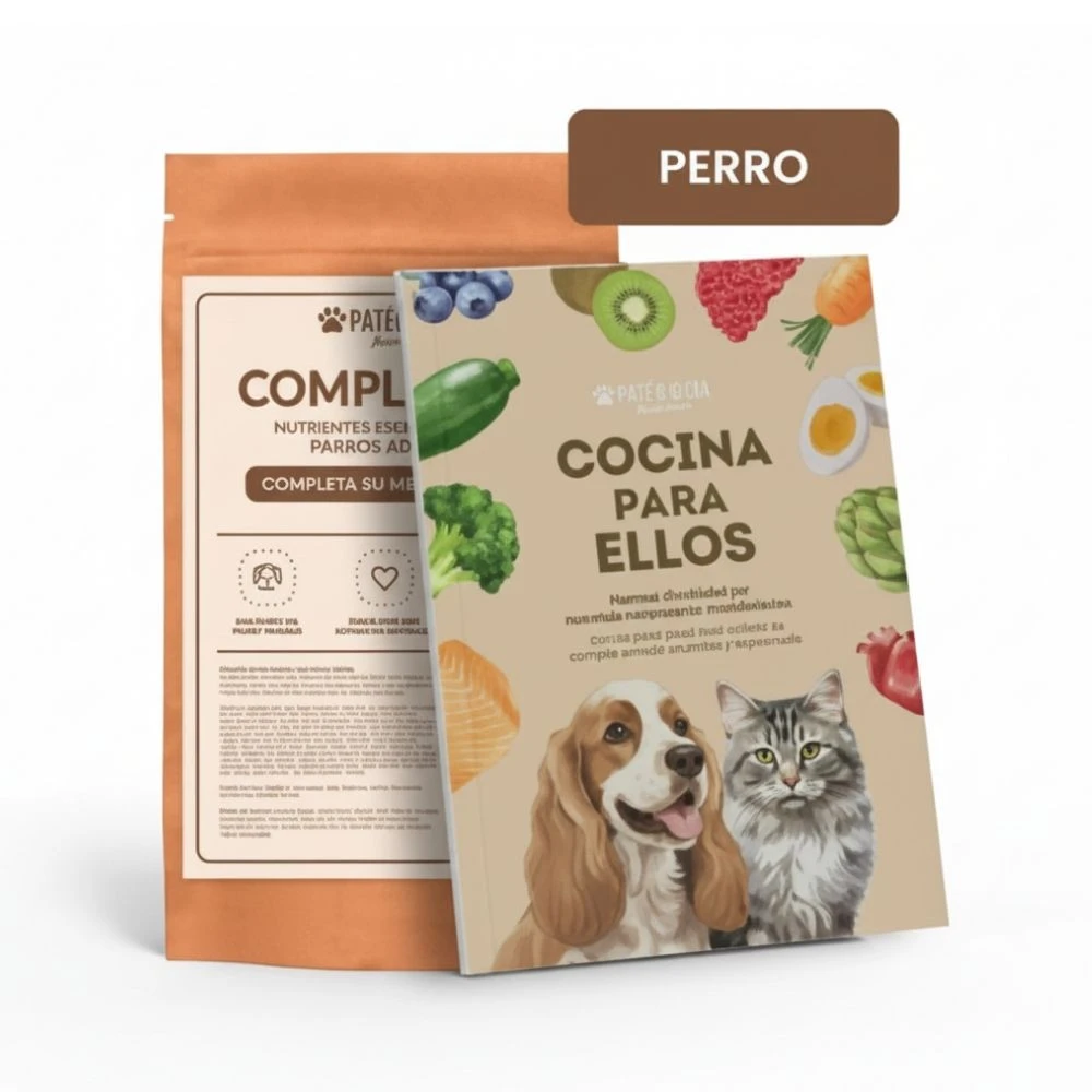 Libro de Recetas + Suplemento Complete It 500g para Perro Suplementos Perros Patitas&co