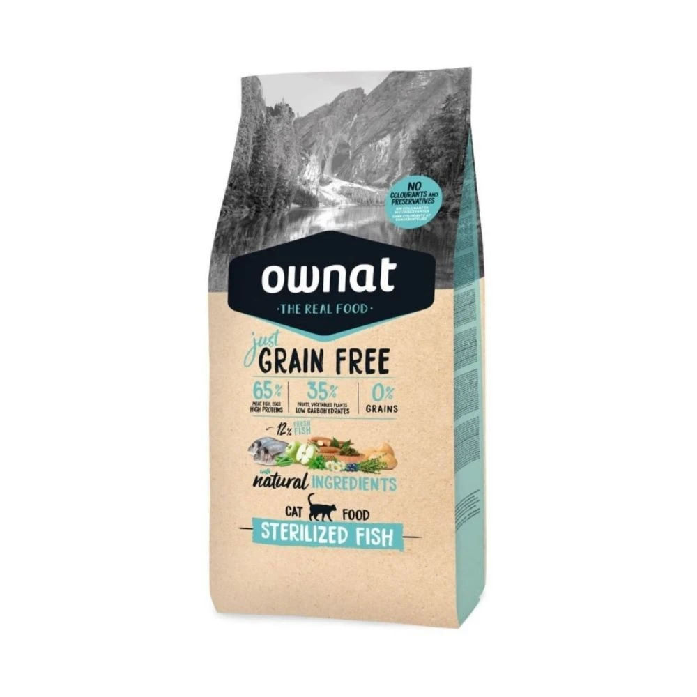 Ownat Just Pescado Pienso Natural Gato Esterilizado Pienso para gatos Patitas&co