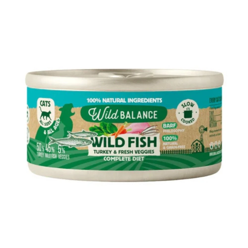 Wild Balance Lata Wild FIsh Pescado y Pavo para Gato Comida húmeda para gatos Patitas&co