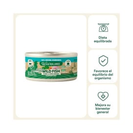 Wild Balance Lata Wild FIsh Pescado y Pavo para Gato Comida húmeda para gatos Patitas&co