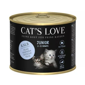Cats Love Junior Lata Ternera Puro para Gatito Comida húmeda para gatos Patitas&co
