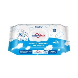 Toallitas Húmedas Talco Amoremio (40uds) Cosmética Natural y Peluquería Perros Patitas&co