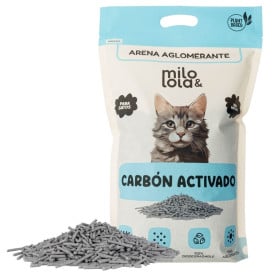 Pack 6 Arenas Milo y Lola Carbón Activado para Gato Arena para gatos Patitas&co