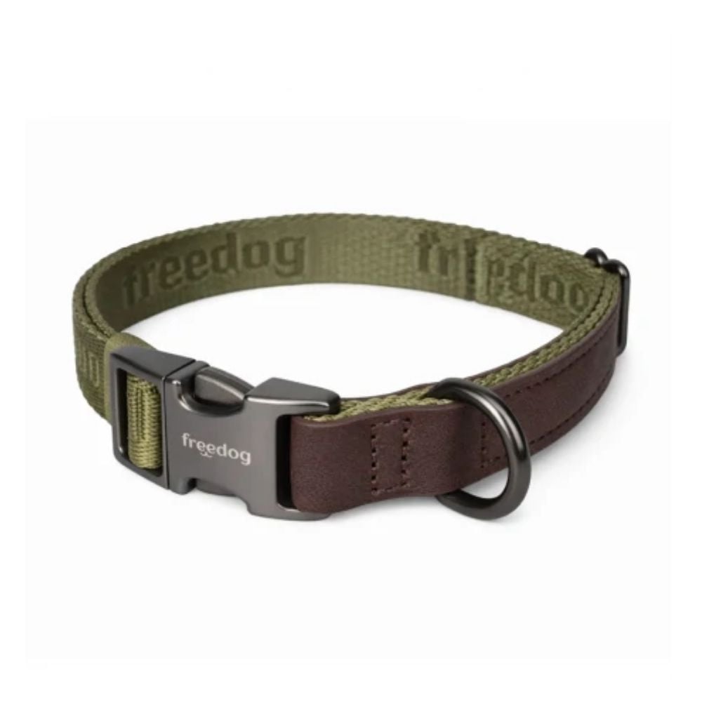 Freedog Collar Linum Green Forest para Perro Accesorios de Paseo para Perro Patitas&co