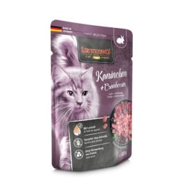 Pack 16 Sobres Leonardo de Pollo Conejo y Arándanos para Gato Comida húmeda para gatos Patitas&co