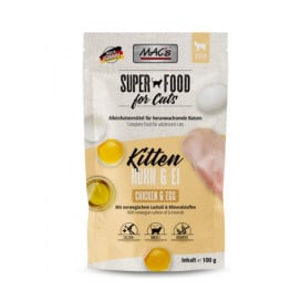 Pack 12 Sobres MAC´s Pollo y Huevo para Gatito Packs para gatos Patitas&co