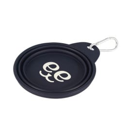 Freedog Plato Plegable de Silicona Azul Marino Comederos y Bebederos para perros Patitas&co