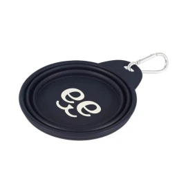 Freedog Plato Plegable de Silicona Azul Marino Comederos y Bebederos para perros Patitas&co