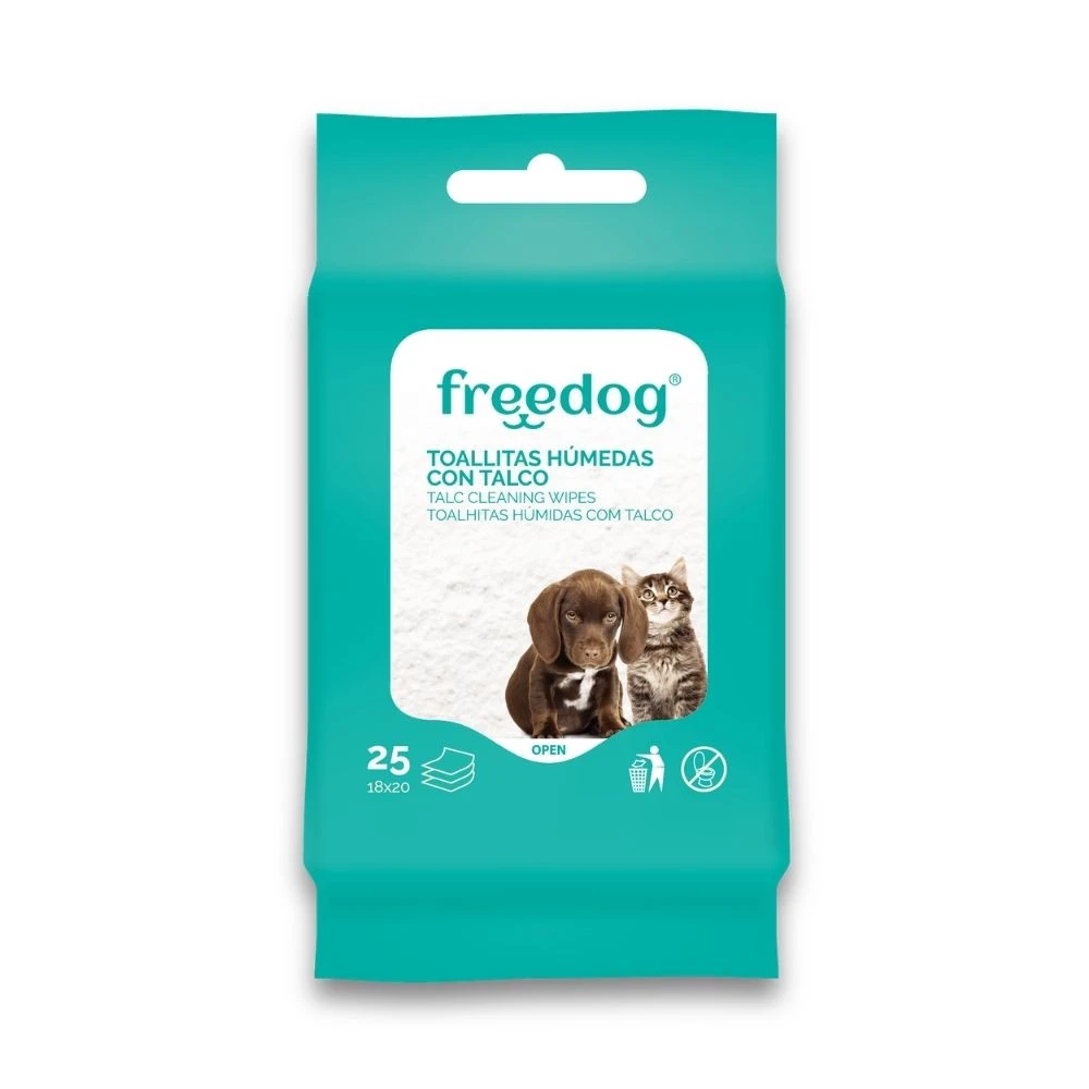 Freedog Toallitas Húmedas Talco Pocket (25 ud) Patitas&co Patitas&co