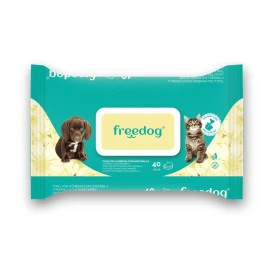 Freedog Toallitas Húmedas Manzanilla (40 ud) Cosmética Natural y Peluquería Perros Patitas&co