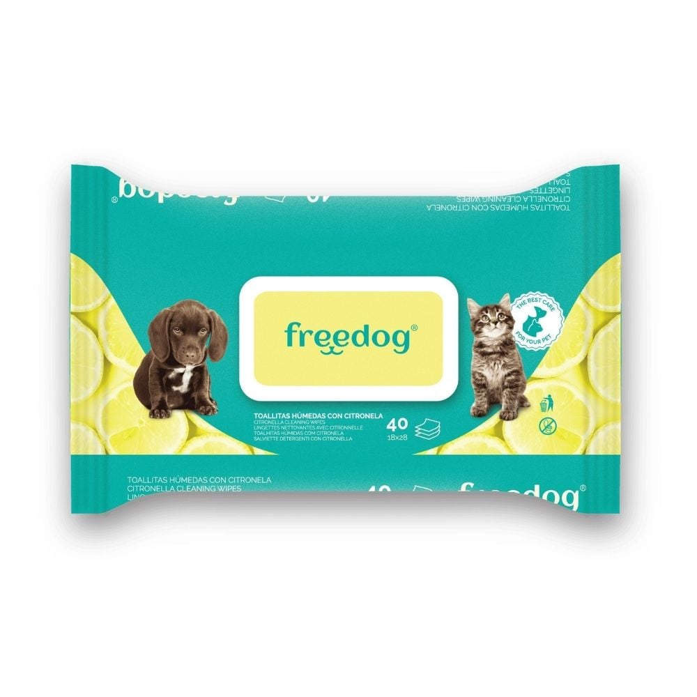 Freedog Toallitas Húmedas Citronela (40 ud) Patitas&co Patitas&co