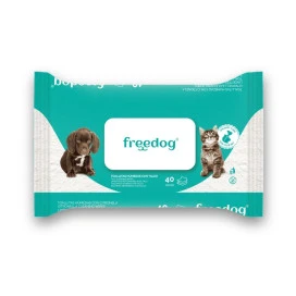Freedog Toallitas Húmedas Talco (40 uds) Cosmética Natural y Peluquería Perros Patitas&co
