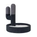 Freedog Poste Rascador con Cama CactusNest Negro para Gatos