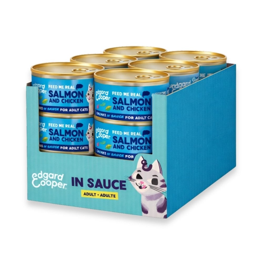 Pack 18 Latas Edgard and Cooper Adult Salmón y Pollo para Gato Packs para gatos Patitas&co