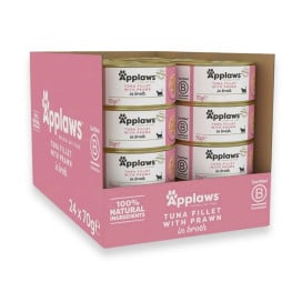 Pack 24 Latas Applaws Filete de Atún y Gambas para Gato Packs para gatos Patitas&co