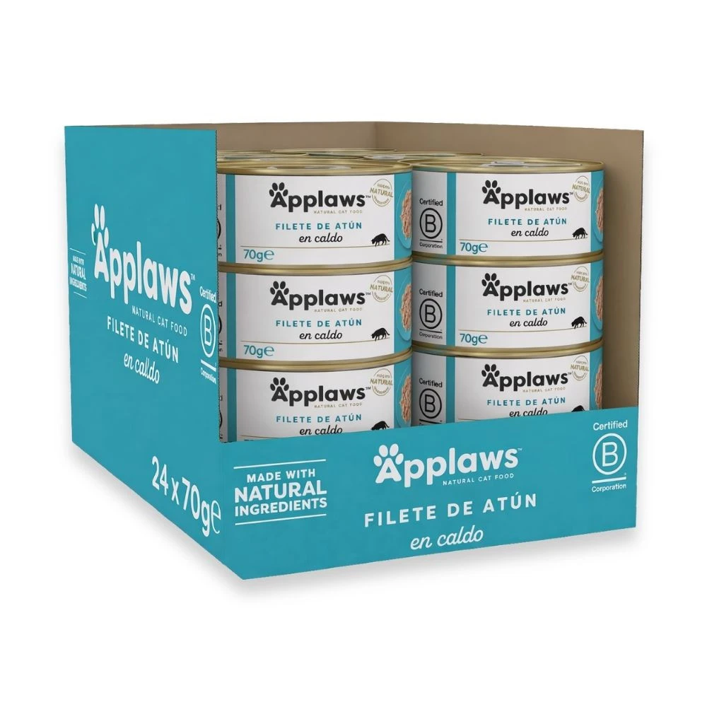 Pack 24 Latas Applaws Filete de Atún para Gato Packs para gatos Patitas&co