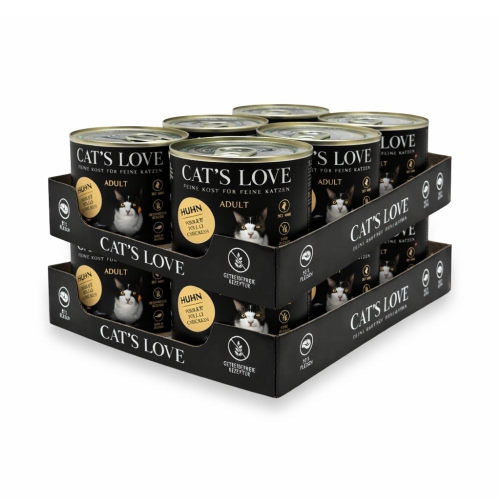 Pack 12 Latas Cats Love Puro Pollo para Gato Packs para gatos Patitas&co