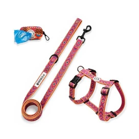 Pack Patitas Arnés Classic Inca + Correa + Porta Bolsas Accesorios de Paseo para Perro Patitas&co