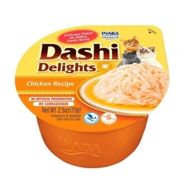 Pack 12 Tarrinas Inaba Dashi Delights de Pollo para Gatos Packs para gatos Patitas&co