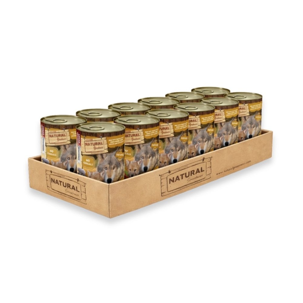Pack 12 Latas Natural Greatness Vacuno y Cerdo para Perro Packs para Perros Patitas&co