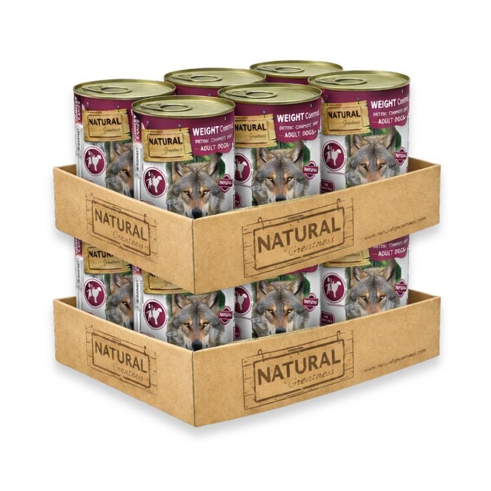 Pack 12 Latas Natural Greatness VET Obesity para Perro Packs para Perros Patitas&co