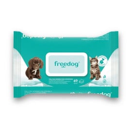 Freedog Toallitas Húmedas Clorhexidina (40 uds) Cosmética Natural y Peluquería Perros Patitas&co