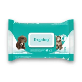 Freedog Toallitas Húmedas Clorhexidina (40 uds) Cosmética Natural y Peluquería Perros Patitas&co