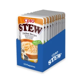 Pack 12 Sobres Ciao Stew Guiso de Pollo para Gatos Packs para gatos Patitas&co