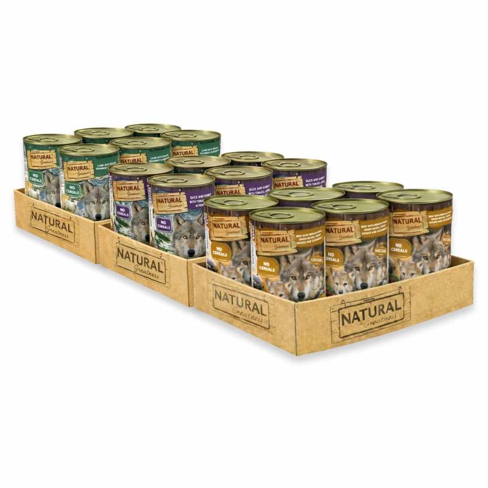 Pack 18 Latas de Natural Greatness Best Sellers para Perro Packs para Perros Patitas&co