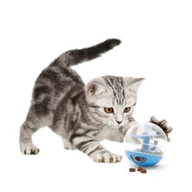 Catit Bola Dispensadora de Snacks Azul para Gatos Juguetes para gatos Patitas&co