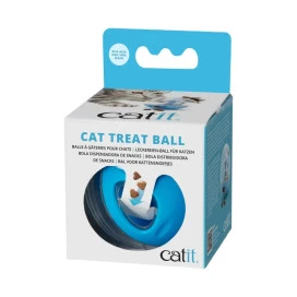 Catit Bola Dispensadora de Snacks Azul para Gatos Juguetes para gatos Patitas&co