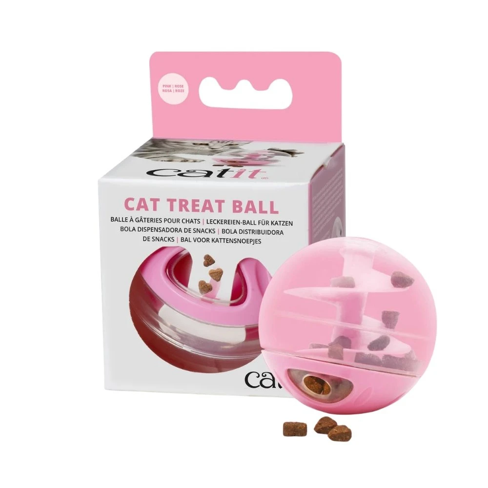 Catit Bola Dispensadora de Snacks Rosa para Gatos Juguetes para gatos Patitas&co