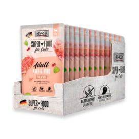 Pack 12 Sobres MAC´s Vacuno con Arándanos para Gato Packs para gatos Patitas&co