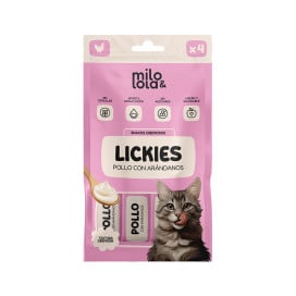 Pack Mixto 12 Lickies Milo y Lola con Atún, Pollo y Salmón Packs para gatos Patitas&co