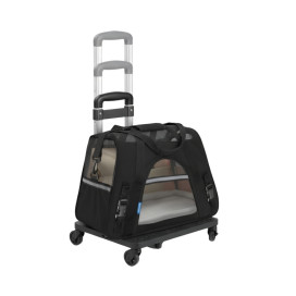 Freedog Transportin Fly Negro para Gatos y Perros Pequeños Transporte y Viaje para Perro Patitas&co