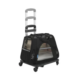 Freedog Transportin Fly Negro para Gatos y Perros Pequeños Transporte y Viaje para Perro Patitas&co