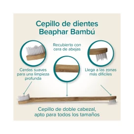 Beaphar Cepillo Dental de Bambú Higiene dental perros Patitas&co