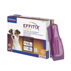 Effitix 4 Pipetas Antiparasitos para Perros (4 – 10 kg) Antiparasitarios y Repelentes para perros Patitas&co