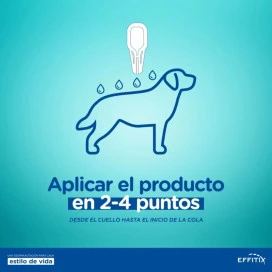 Effitix 4 Pipetas Antiparasitos para Perros (4 – 10 kg) Antiparasitarios y Repelentes para perros Patitas&co