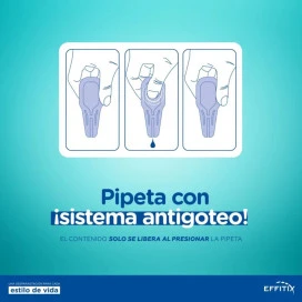 Effitix 4 Pipetas Antiparasitos para Perros (4 – 10 kg) Antiparasitarios y Repelentes para perros Patitas&co