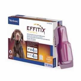 Effitix 4 Pipetas Antiparasitos para Perros (10 – 20 kg) Antiparasitarios y Repelentes para perros Patitas&co