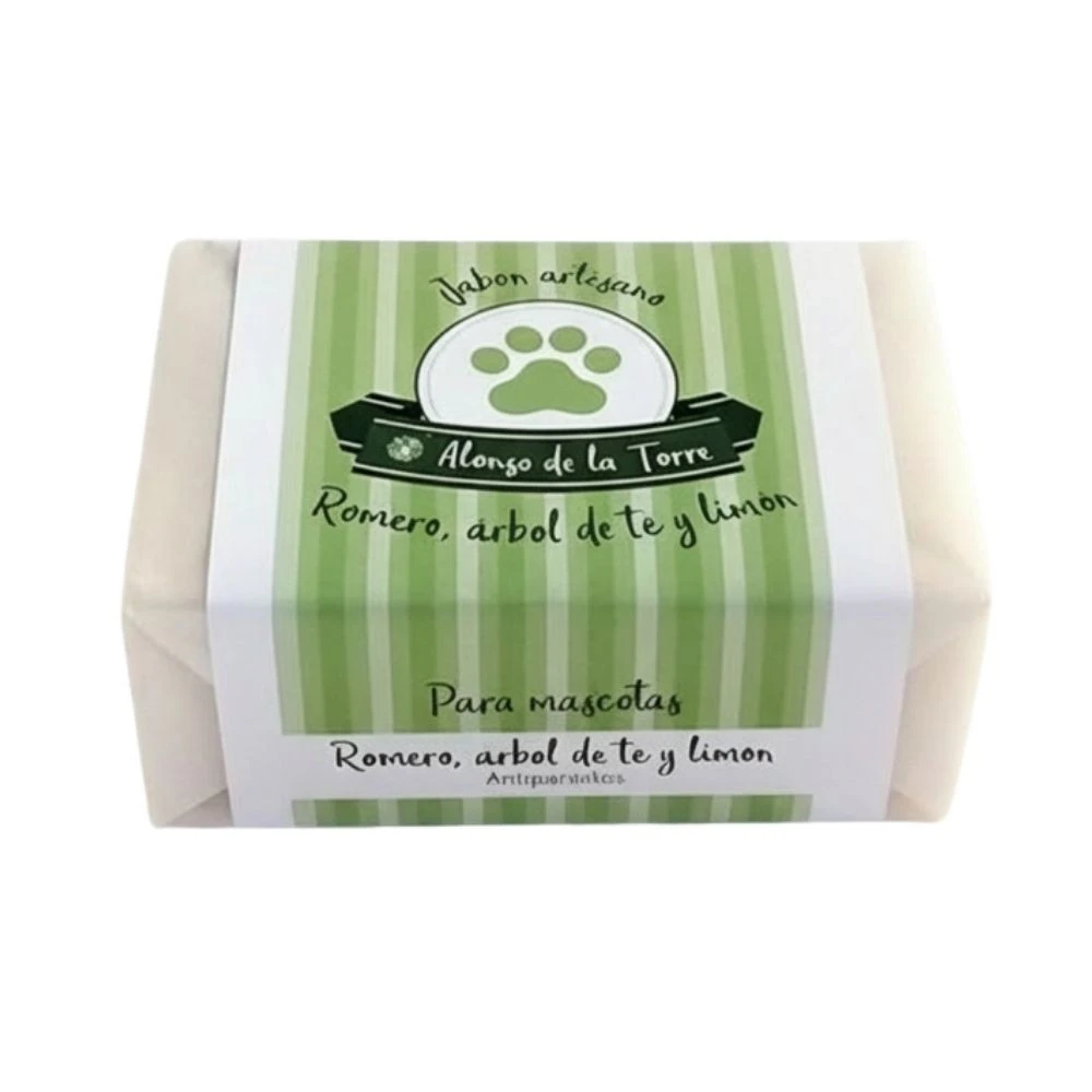 Alonso de la Torre Jabón Natural Repelente de Parásitos para Perros Cosmética Natural y Peluquería Perros Patitas&co